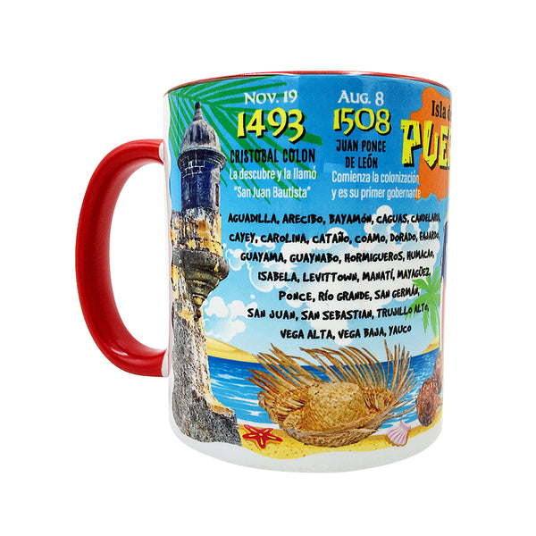 Puerto Rico Mug, Isla Del Encanto Borinquen Collectible Cup